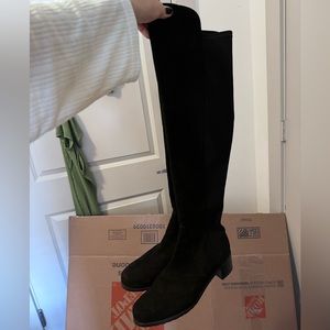 Stuartweitzman black suede boot size 8